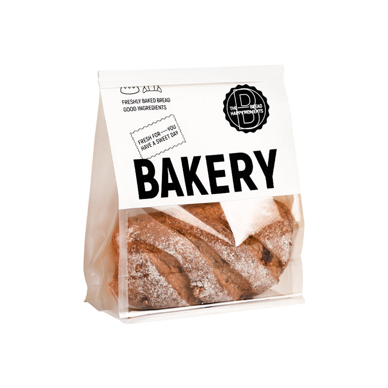 ins Minimalist Toast Bread Packaging Bag Baking European Bag Bagel Ziplock Bag Sliced Croissant Kraft Paper Bag