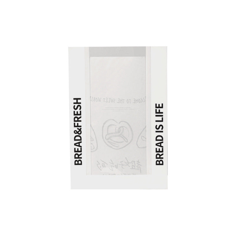 Simple English bread packaging bag toast sliced alkaline water European bag sandwich bagel baking bag kraft paper bag