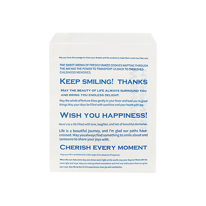 ins wind simple bread packaging bag baking shop oil-proof paper bag alkaline water European bag bagel croissant packing paper bag
