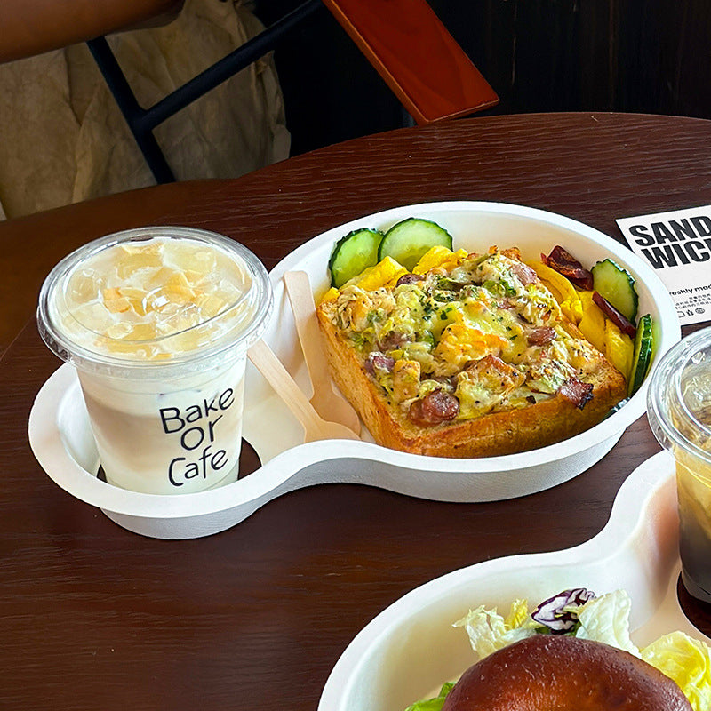 Internet celebrity disposable coffee cup with lid commercial citywalkbrunch light salad milk tea paper cup customization