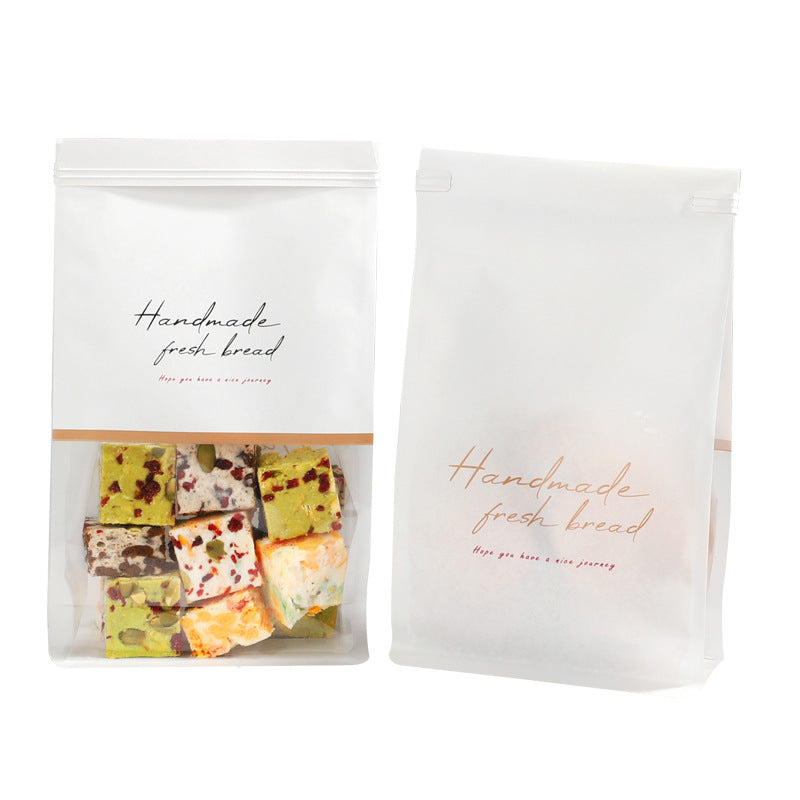 Biscuits Packaging Bag Cookies Snowflake Crisp Candy Dessert Baking Bag Toffee Nougat Food Self-supporting Ziplock Bag
