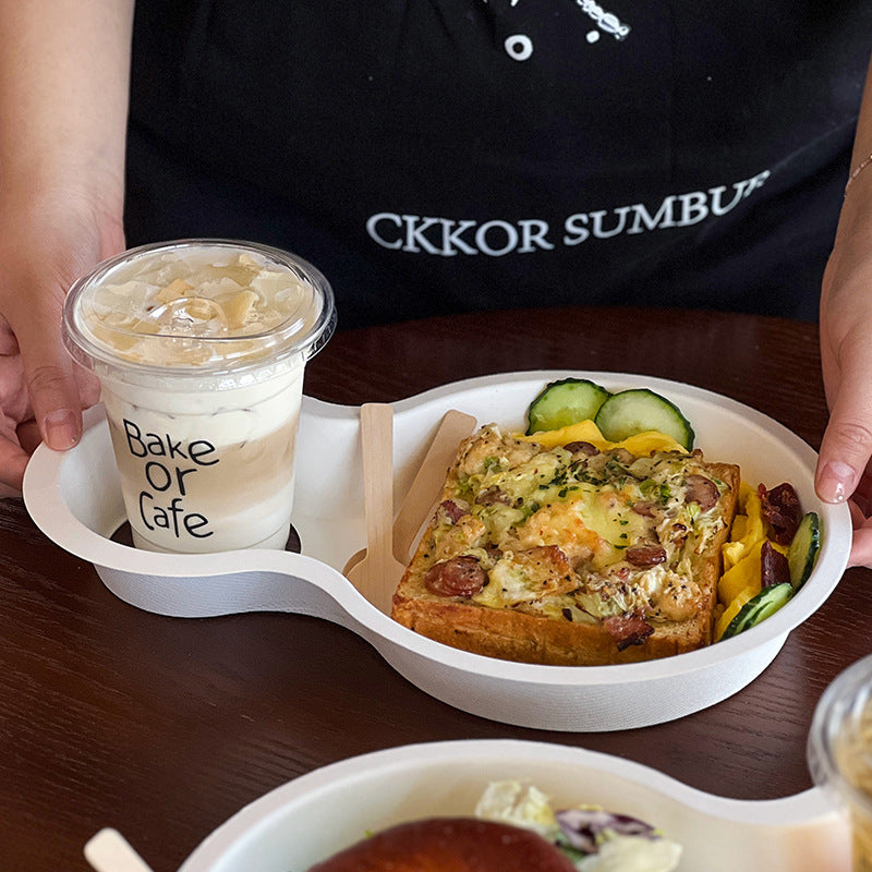 Internet celebrity disposable coffee cup with lid commercial citywalkbrunch light salad milk tea paper cup customization