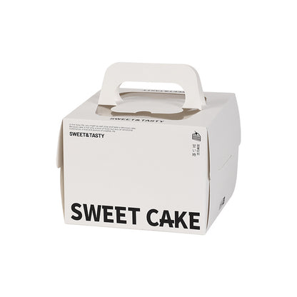 3/4 inch cake box portable dessert packing box square basque mousse baking packaging box commercial