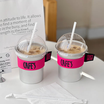 Internet celebrity disposable coffee cup commercial packaging aluminum cup high value silver super light cold drink frozen milk tea cup