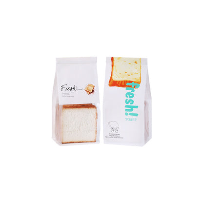Toast bread packaging bag, bakery self-sealing food grade packaging bag 450g toast kraft paper bag wholesale
