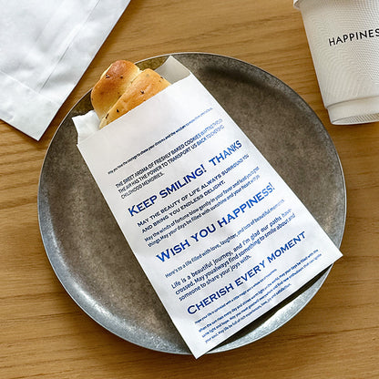 ins wind simple bread packaging bag baking shop oil-proof paper bag alkaline water European bag bagel croissant packing paper bag