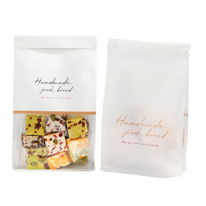 Biscuits Packaging Bag Cookies Snowflake Crisp Candy Dessert Baking Bag Toffee Nougat Food Self-supporting Ziplock Bag