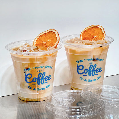 Internet celebrity ins coffee cup disposable transparent plastic PET cold drink cup ice American latte packaging customization